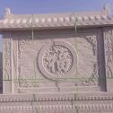 巴彦淖尔 芝麻白花岗岩屏风，照壁，影壁
