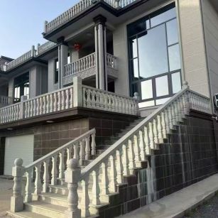 巴彦淖尔 芝麻白别墅阳台栏杆，楼梯栏杆