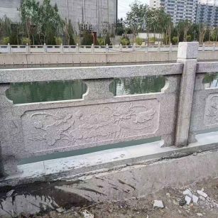 巴彦淖尔 芙蓉白大花桥梁、河道，石材栏杆、围栏、护栏