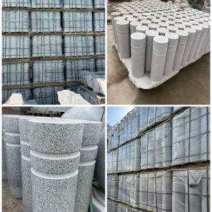 巴彦淖尔 芝麻白花岗岩挡车柱、隔离柱多少钱