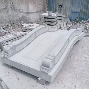 巴彦淖尔 芝麻灰花岗岩园林景观 小石桥