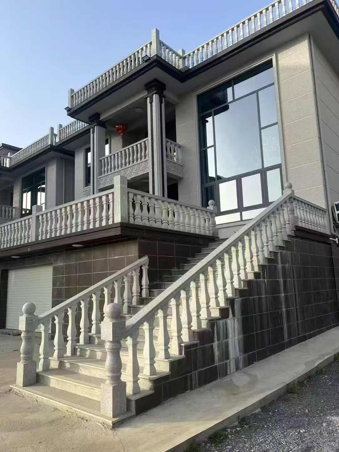 巴彦淖尔 芝麻白别墅阳台栏杆，楼梯栏杆