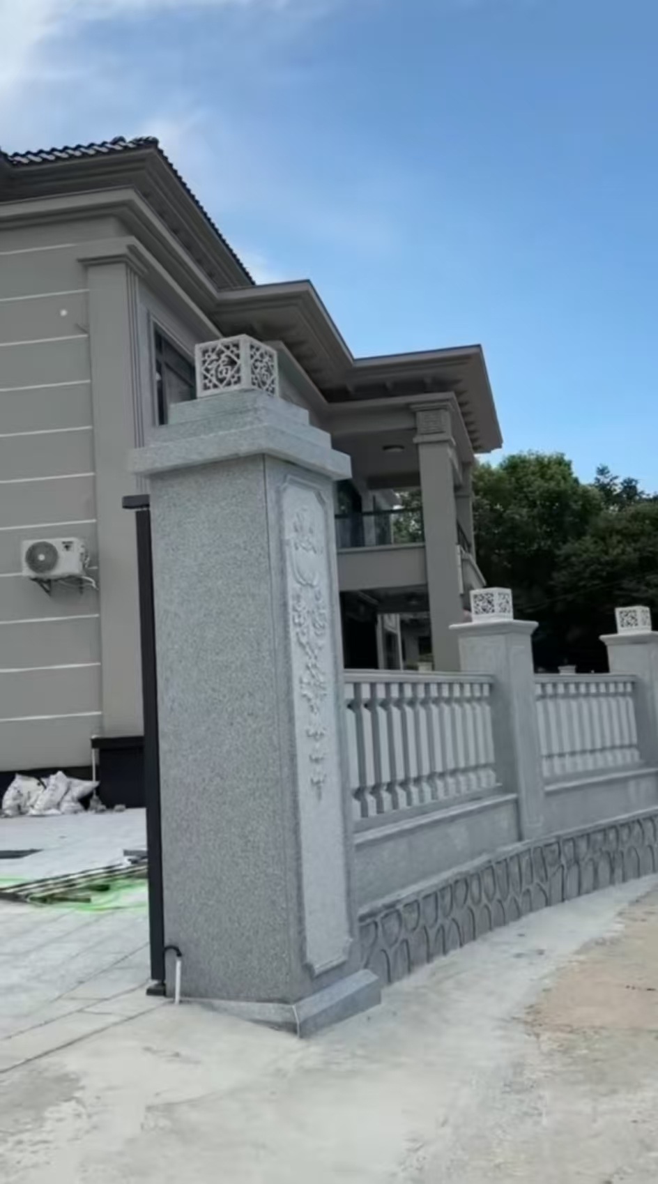 巴彦淖尔 芝麻白别墅围墙栏杆，私人订制